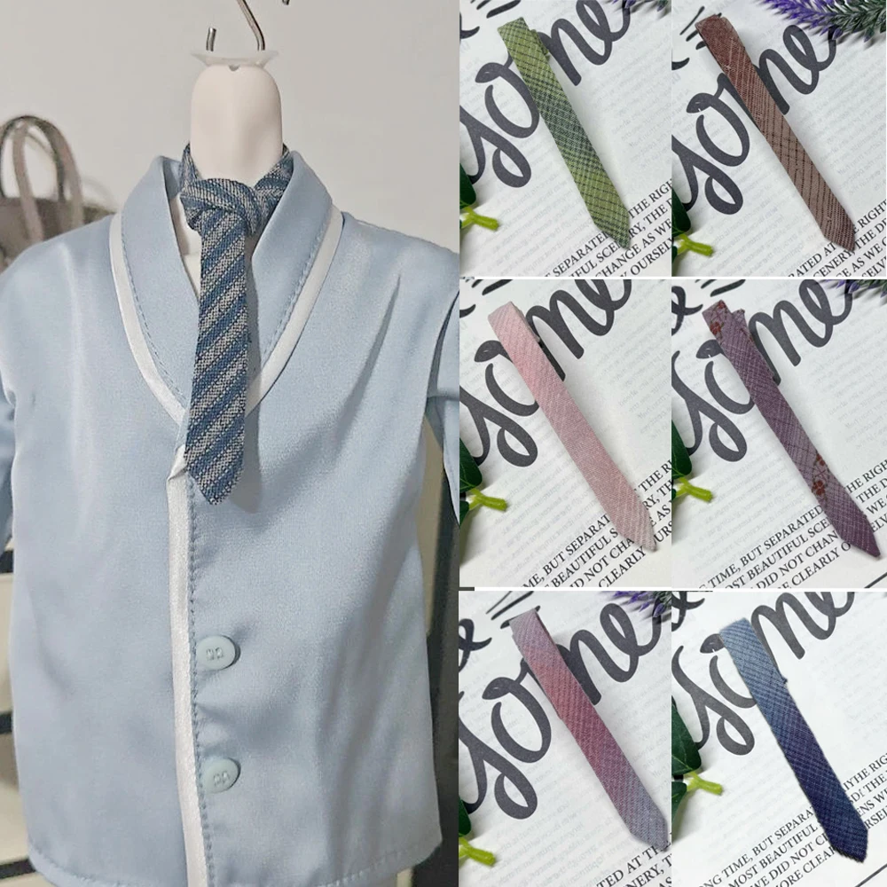 D09-P753 children handmade toy 1/6  1/4 1/3 uncle 68 73 ID75 TD85 BJD/SD doll tie customized pink blue white Knot free tie 1pcs
