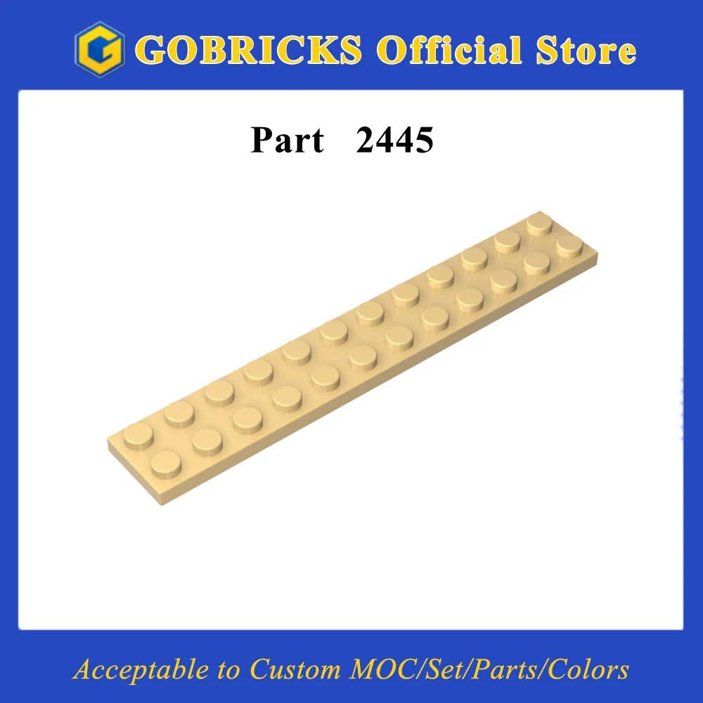 

Gobricks 1 Pcs MOC Plate 2 x 12 Bricks Compatible With 2445 Model Building Blocks Parts Children Assembles Puzzle Birthday Toys