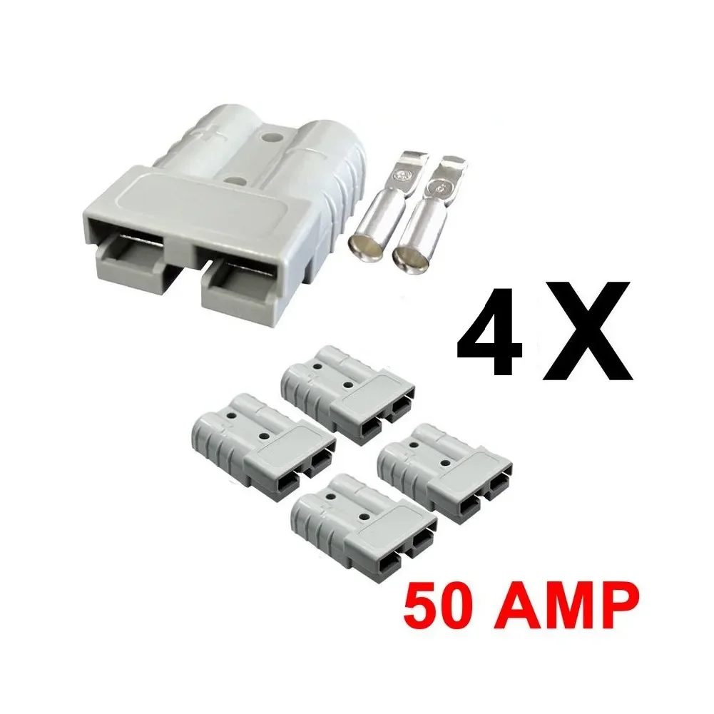 50A Connector For Anderson Style Plug Connectors DC Power Solar Caravan Motorcycle Socket Battery Charging Adapter Accessories image 3