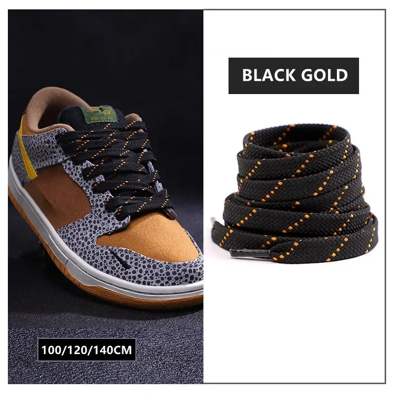 Classic Shoelaces for Sneakers Flat Mixed-colors Shoe laces AF1/AJ Shoelace Elastic Laces Shoes 100/120/140CM Strings 1Pair image 6