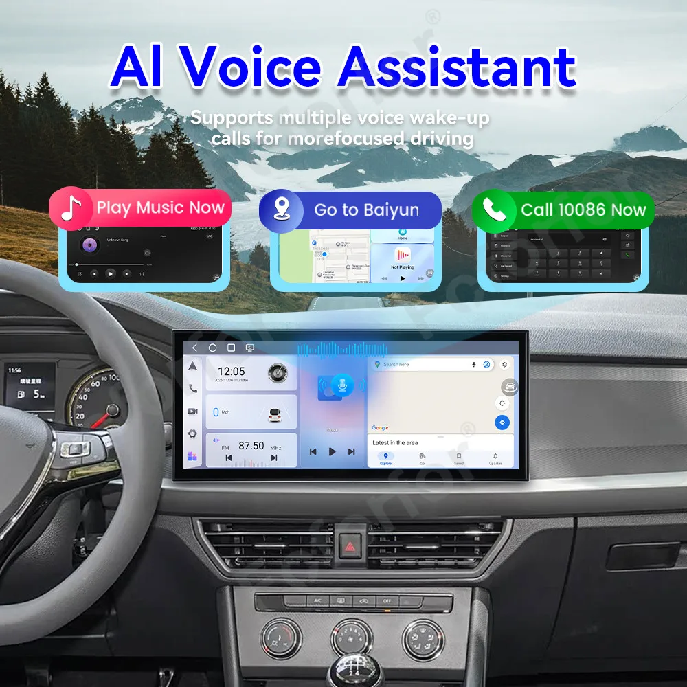 Android 15 Car Audio Stereo 15.8 Inch Touch Screen CarPlay GPS Navigation For Volkswagen Lavida 2019-2022 DSP Multimedia Player