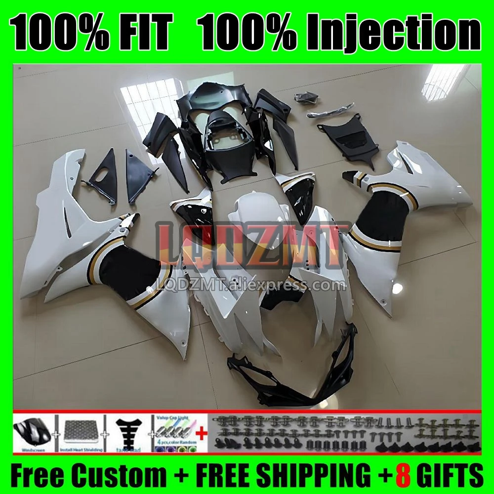 Body For SUZUKI GSXR 600 750 2011 2012 2013 2015 2016 2017 7No.47 K11 GSXR600 GSXR750 18 19 20 21 22 23 24 Lucky White Fairing