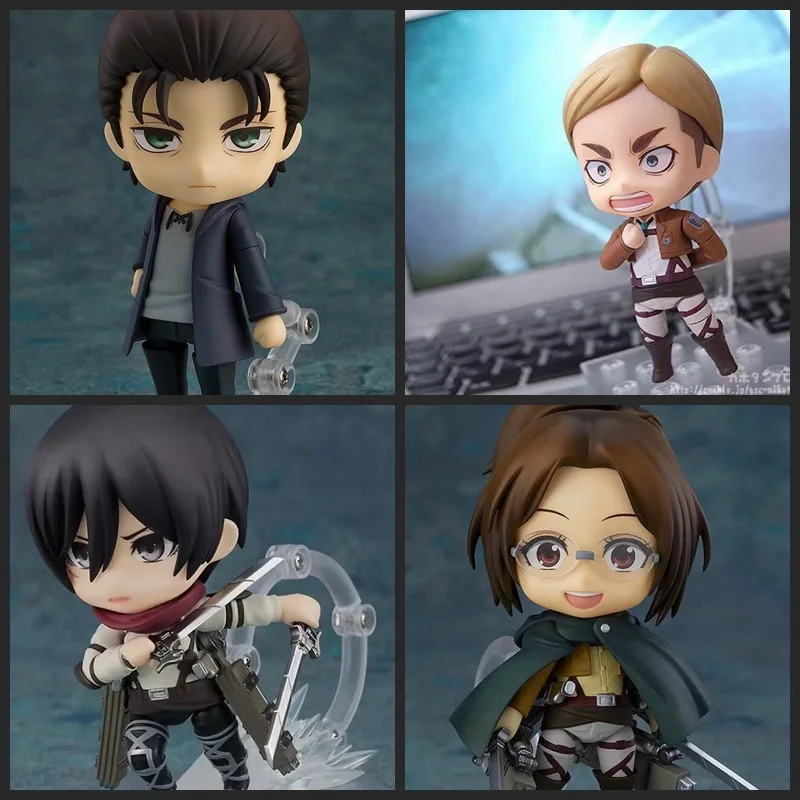 10CM Q-Version Attack On Titan Anime-Charakterserie Bewegliche Actionfigur Alan Yeager PVC-Modellbausatz Sammlerstück Geschenk