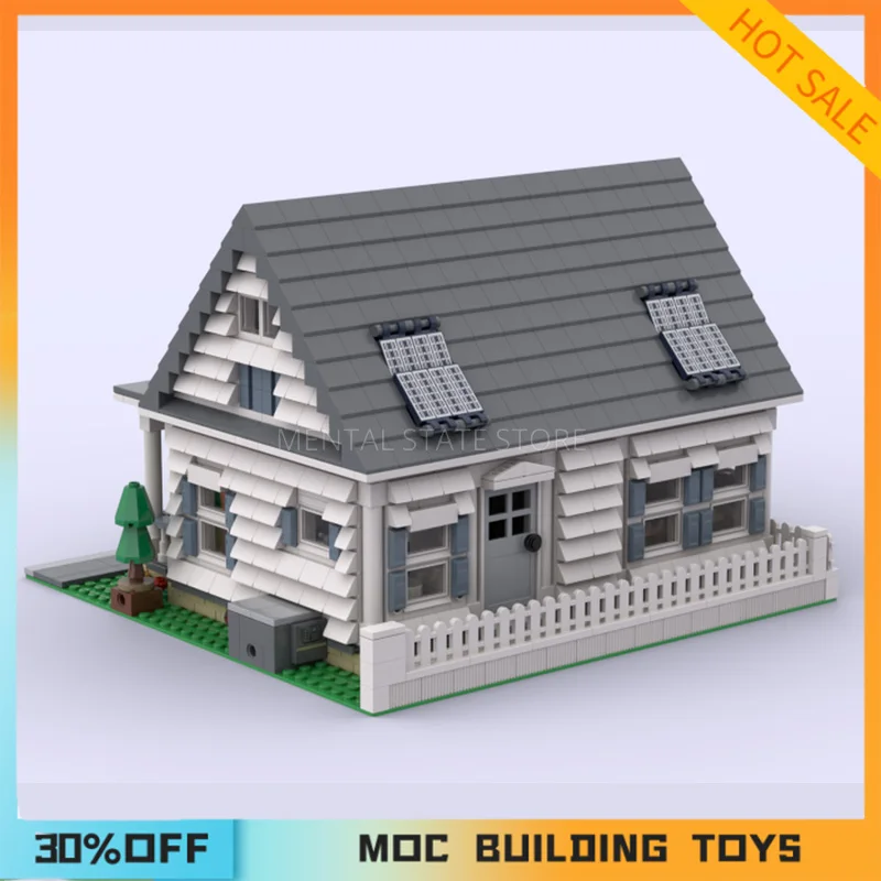 Personalizado MOC Modular House Street View Blocos de Construção, Tecnologia Tijolos, DIY Brinquedos De Montagem Criativa, Presentes De Férias, 1735Pcs