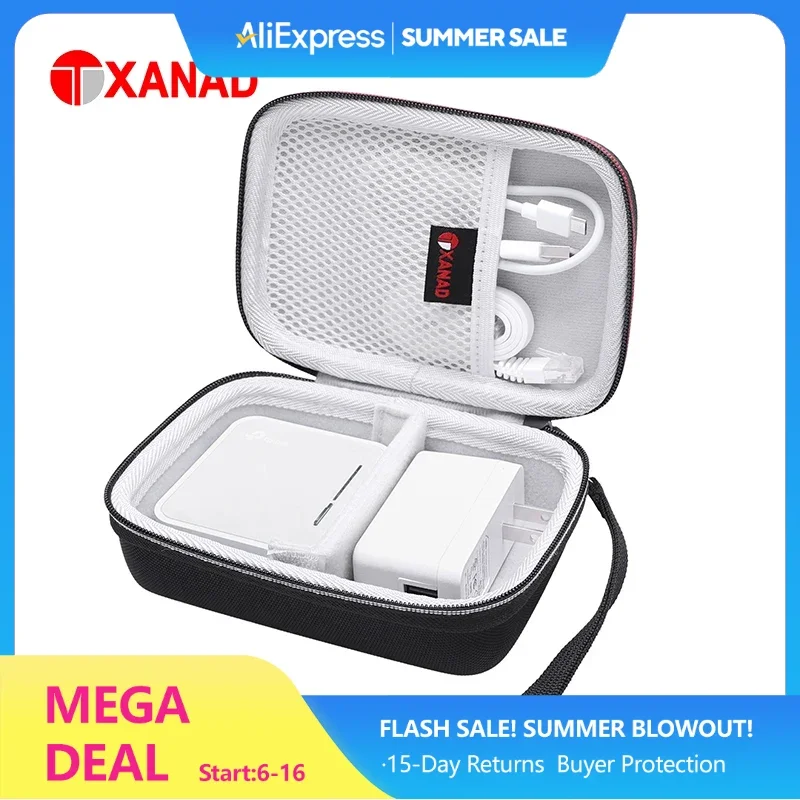 

XANAD EVA Hard Case for TP Link AC750 Wireless Portable Nano Travel Router TL-WR902AC Carrying Storage Bag