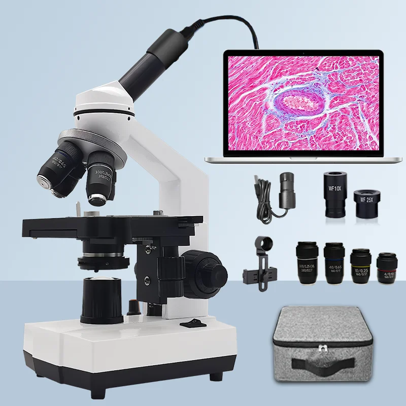 Microscope Compound 40X - Mikroskop Biologi Majemuk Binokuler Profesional 40X-2500X