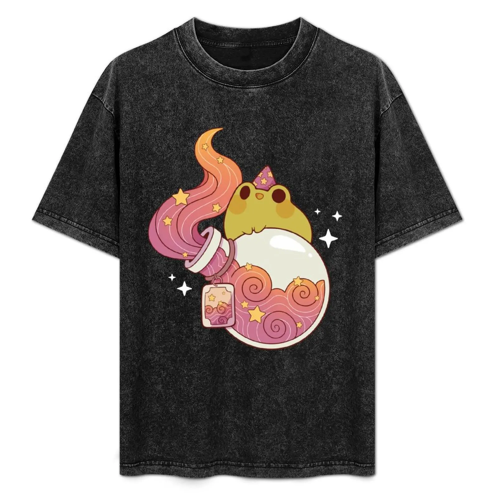 Dreamy fire potion with wizard frog T-Shirt new edition cute tops gifts for boyfriend customizeds men clothings