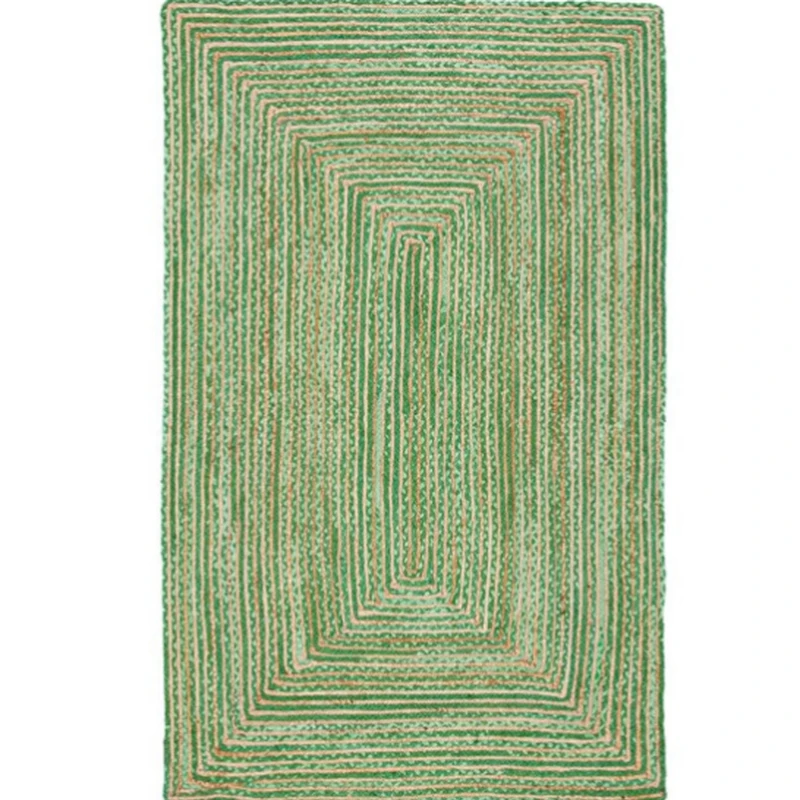 

Rug 100% Jute Cotton Reversible Rustic look Braided Carpet Style Area Rug