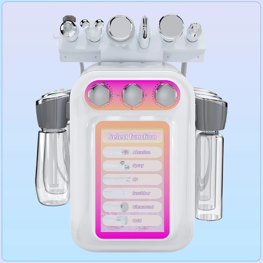 

6 in 1 Hydrogen Oxygen Small Bubble Machine Facial Cleanser Hydro Dermabrasion Water Oxygen Spray Beauty Equipment Skin Tighten