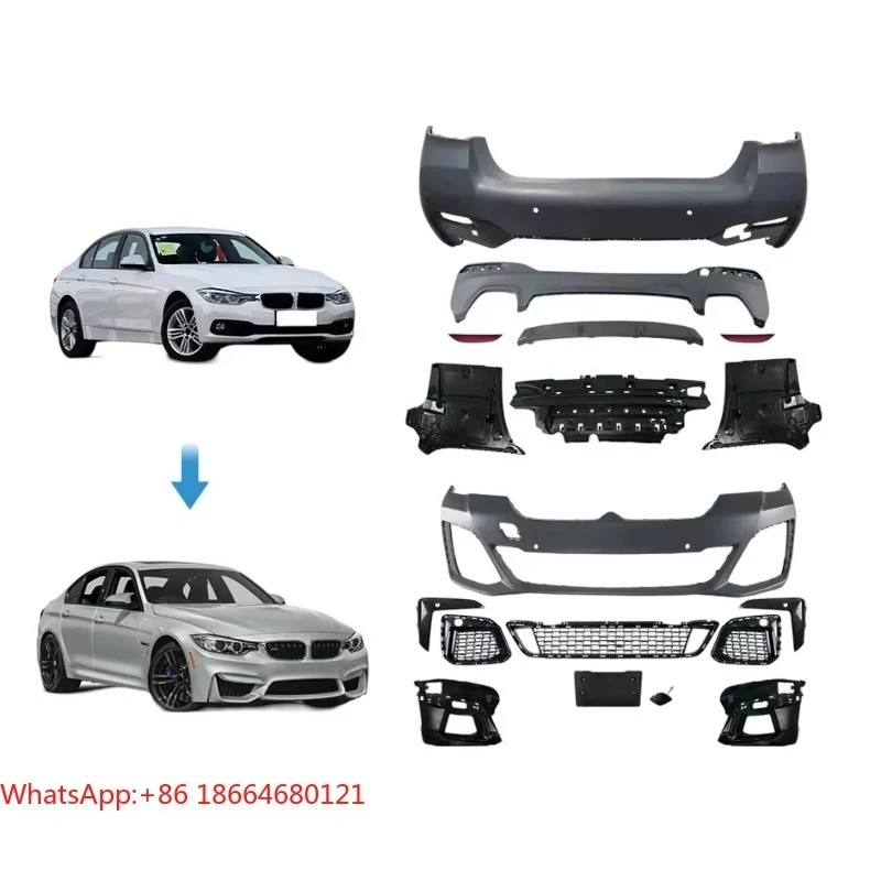 Auto Facelift Refit Body Kit for 5 Series G30/G38 to M5 Lci Car Auto Parts Front Rear Bumper Grille Kit With Headlight