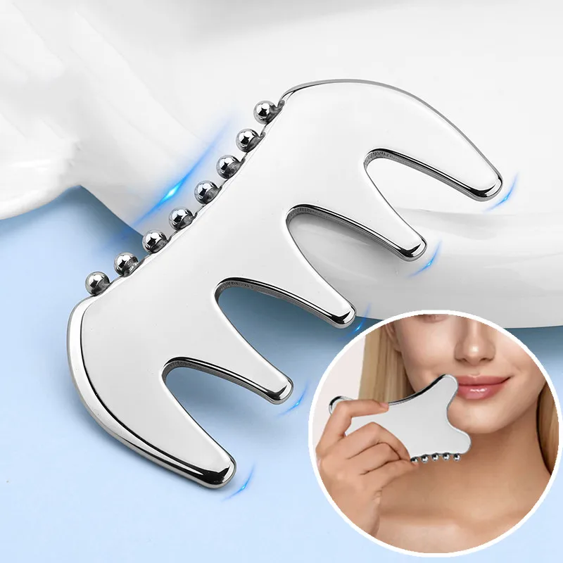 

1pc Stainless Steel Gua Sha Facial Tool Acupuncture Point Massage Eye Face Massage Board For Skincare Pressure Faces Lift Tools