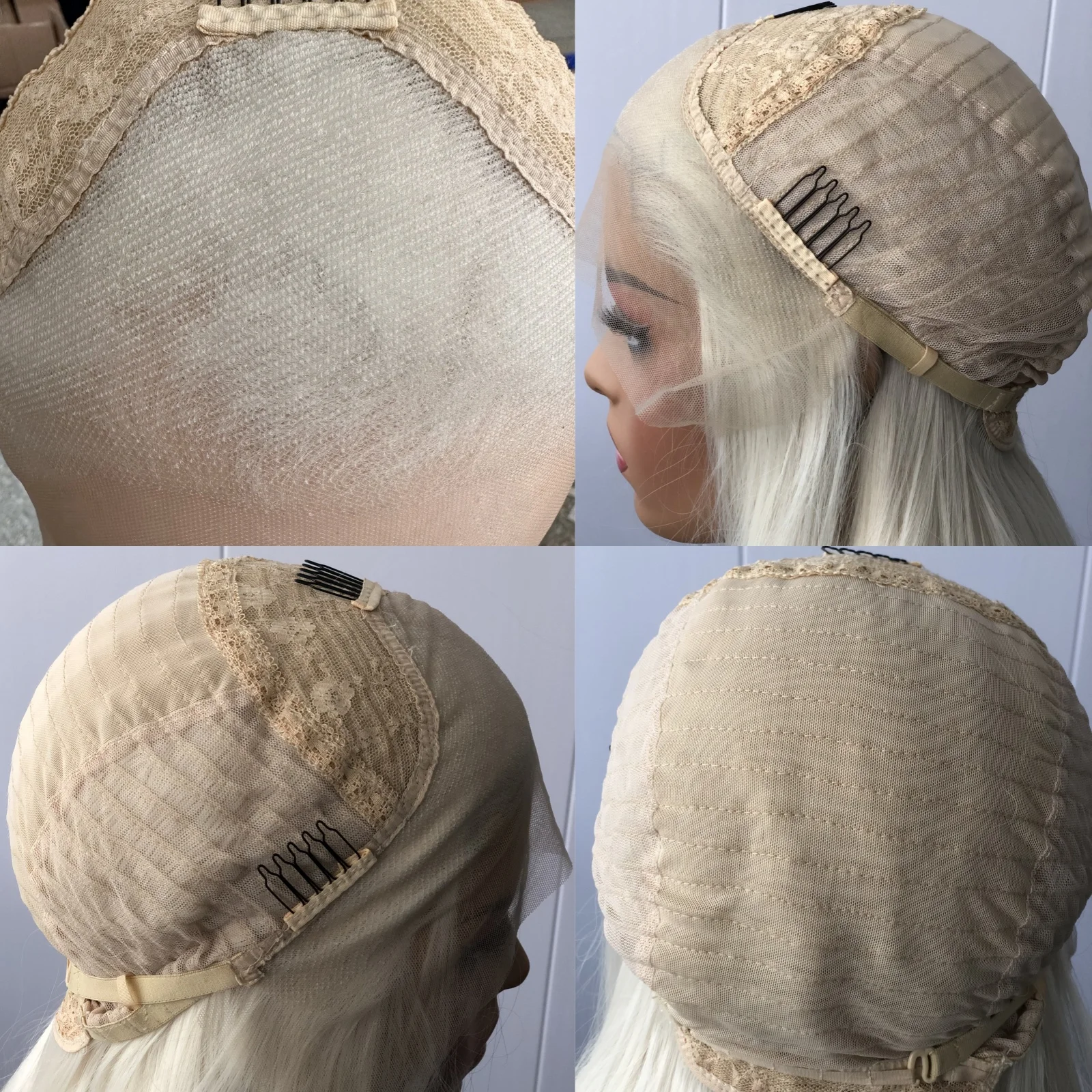 Ash Blonde Lace Front Wig Synthetic Wigs for Women Long Silky Straight Light Blond Frontal Glueless Natural Hairline Daily Party