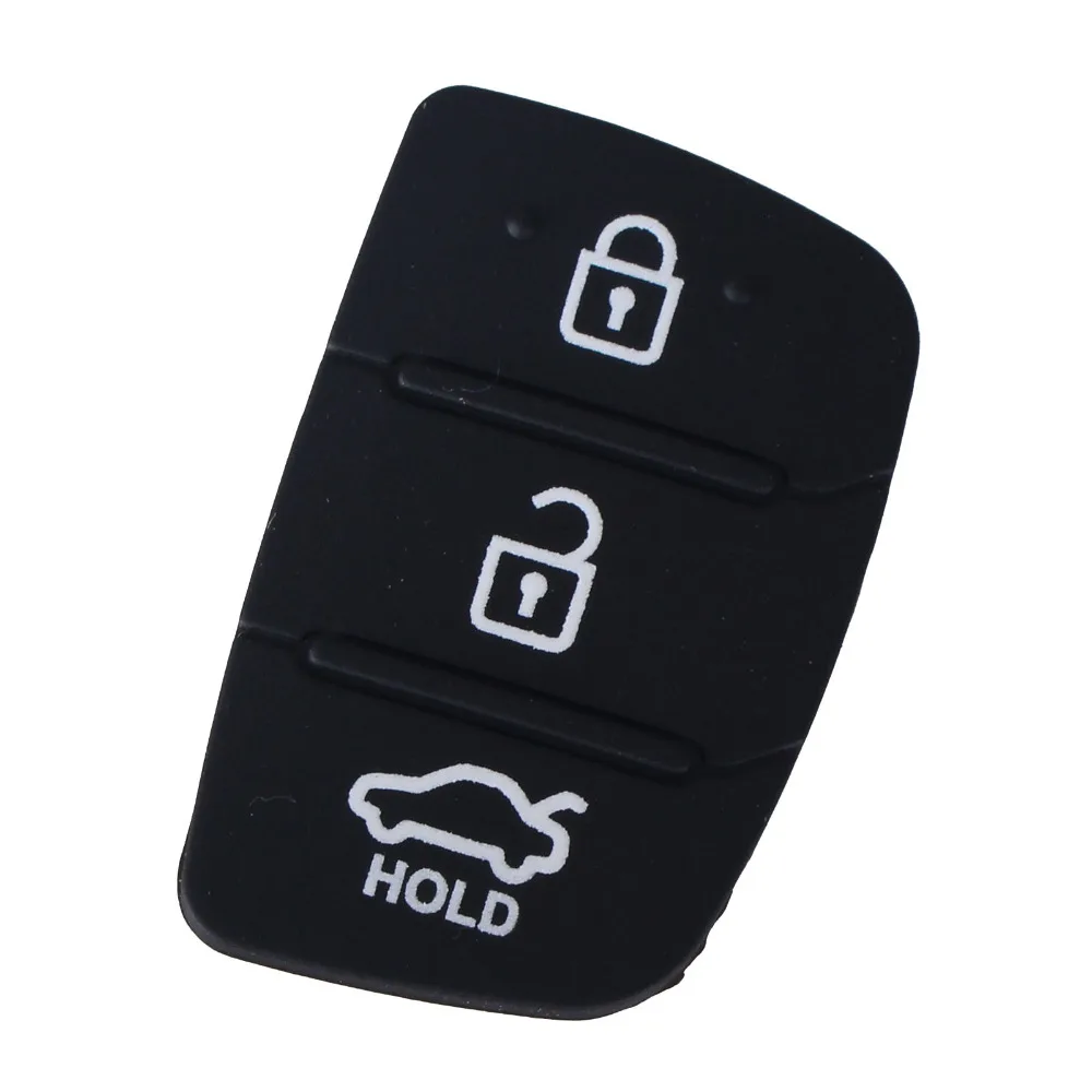 KEYYOU Soft Silicone Key Button Pad Car Remote Key Shell Key Case Cover For Hyundai HB20 SANTA FE IX35 IX45 3 4 Buttons