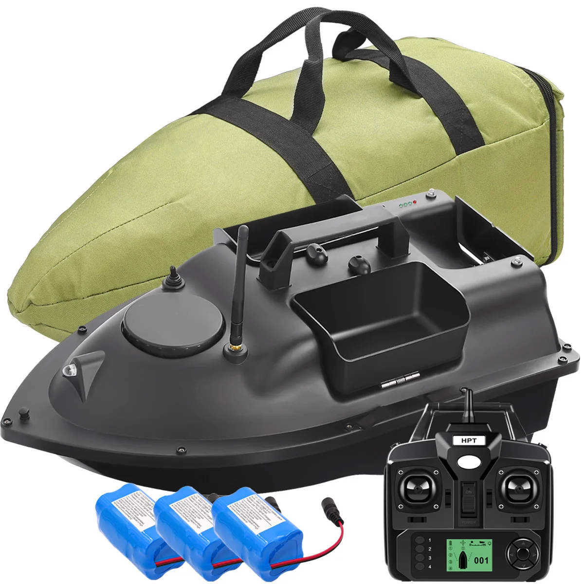 500M GPS Visaas Boot met 3 Hoppers Draadloze Sonar Sensor Fishfinder Afstandsbediening Lokken Karper Haak Aas Carry Speedboot - afbeelding 1
