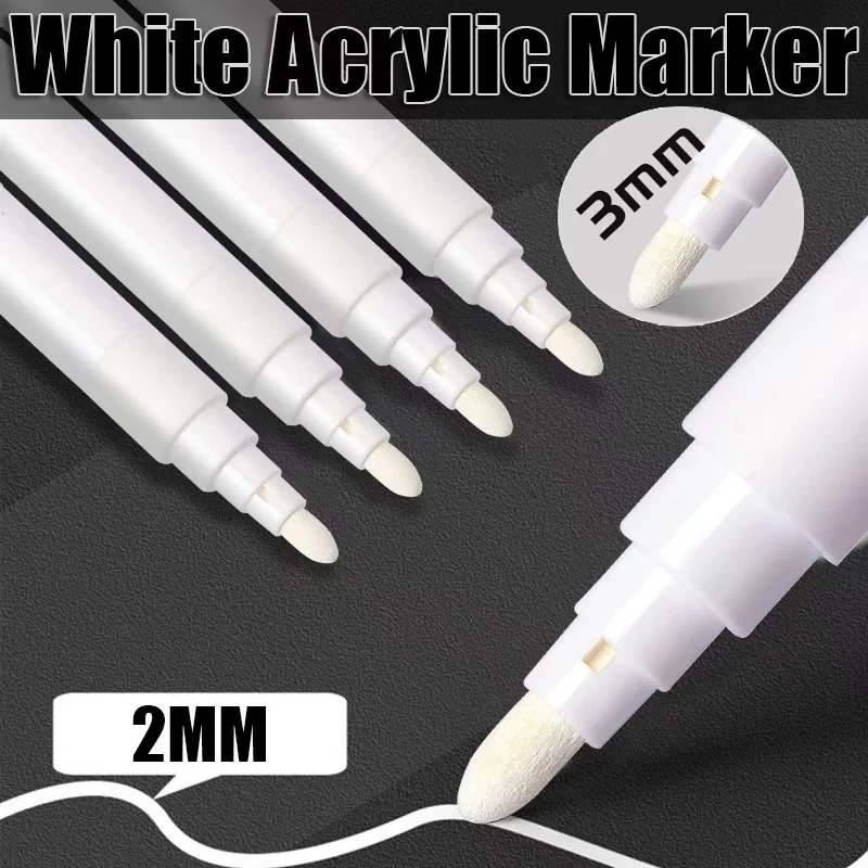 

3 цвета, акриловый маркер с мягкой головкой, разные цвета, цветная ручка для граффити, водонепроницаемая, непрозрачная, с мягкой головкой на водной основе