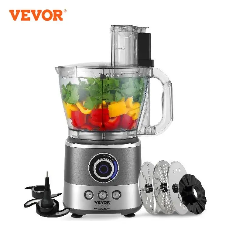 

VEVOR Food Processor 14-Cup Vegetable Chopper for Chopping Mixing Slicing and Kneading Dough Professional Electric Food Chopper