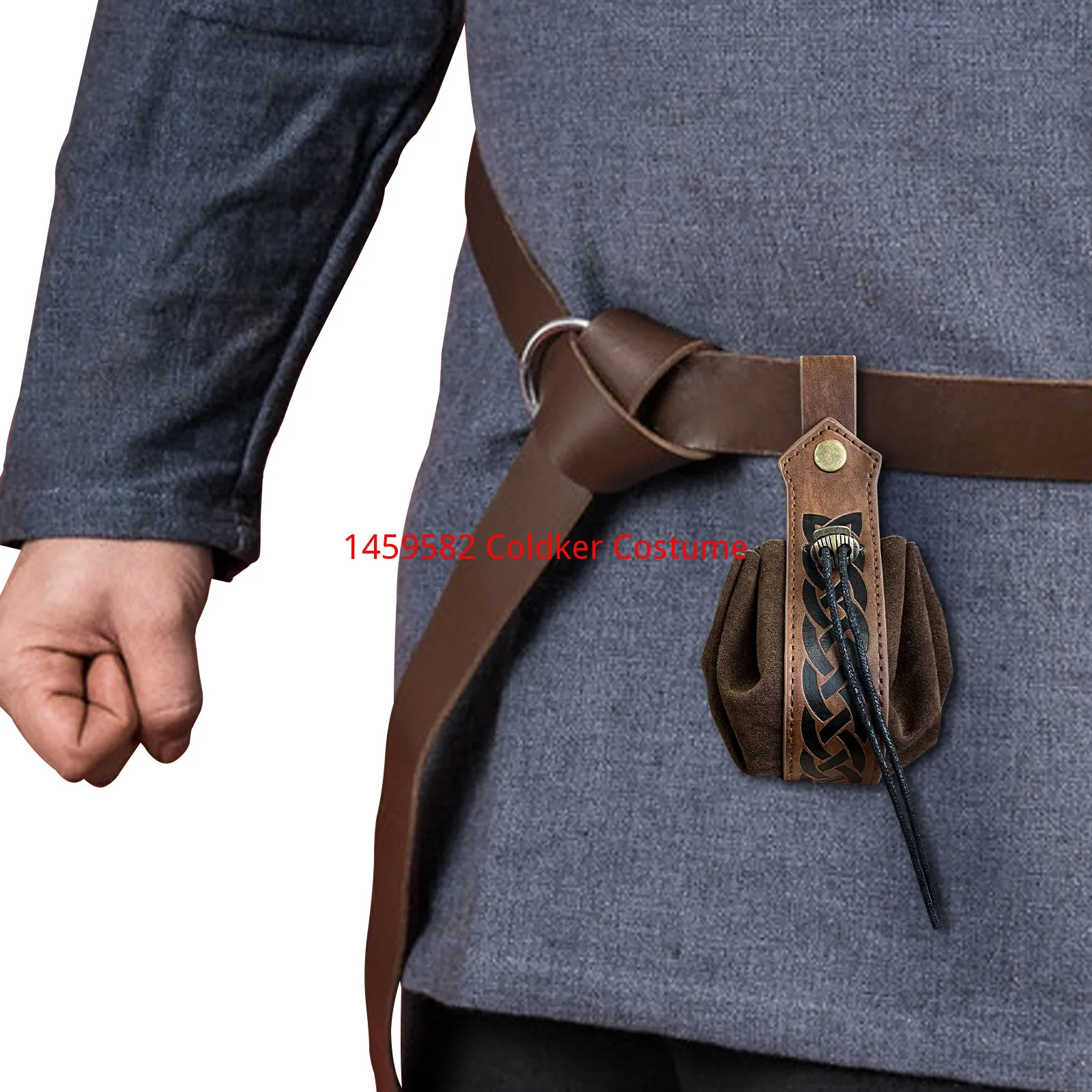 Retro Medieval Viking PU Leder Geldbörse Kleine Taille Gürtel Tasche Renaissance Viking Ritter Pirate Larp Cosplay Requisiten Brieftasche