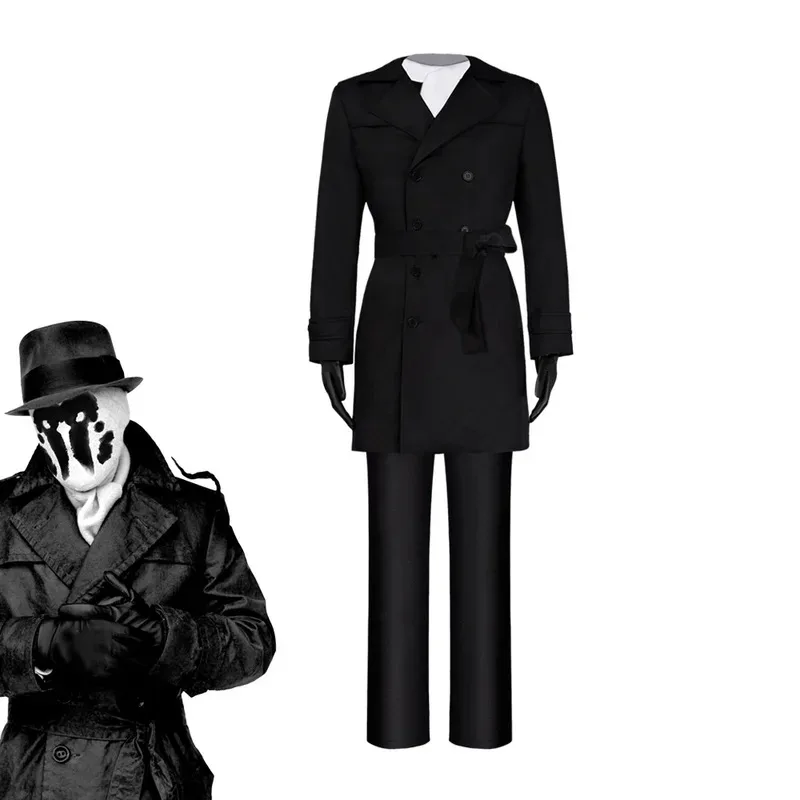

Rorschach Anime Walter Kovacs Cosplay Uniform Suit for Reggie Long Outift Halloween Party Play Costume om[8