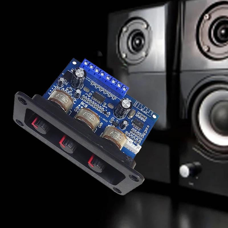 2.1 Channel เครื่องขยายเสียงดิจิตอล 2X25W + 50W Bluetooth 5.0 ซับวูฟเฟอร์ Class D เครื่องขยายเสียง DC 12-20V