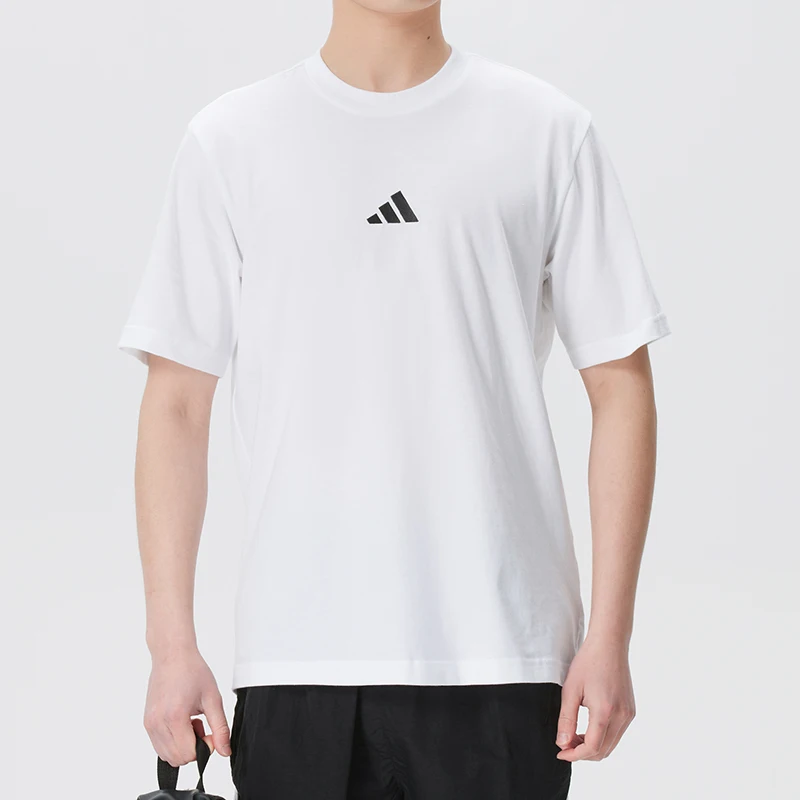 

Adidas T-Shirt Men's Sports Casual Wear Round Neck Loose Breathable Quick-Drying Fitness Training Short-Sleeved