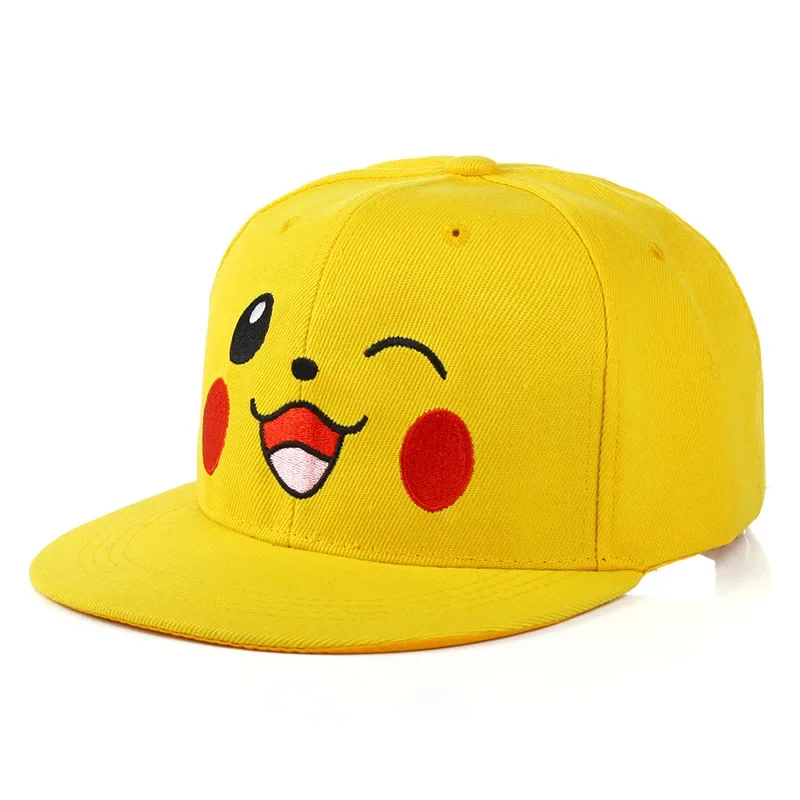 Pokémon Pikachus Baseball Cap Peaked Cap Cartoon Anime Character Flat Brim Hip Hop Hat Couple Outdoor Sports Cap Birthday Gifts