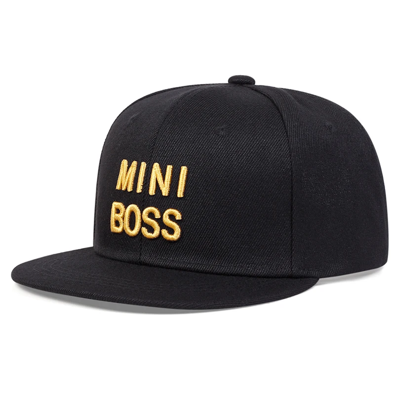 Children MINI BOSS Embroidery Baseball Caps Hip-hop Hats Spring Autumn Outdoor Adjustable Casual Hat Boy Girl Trave