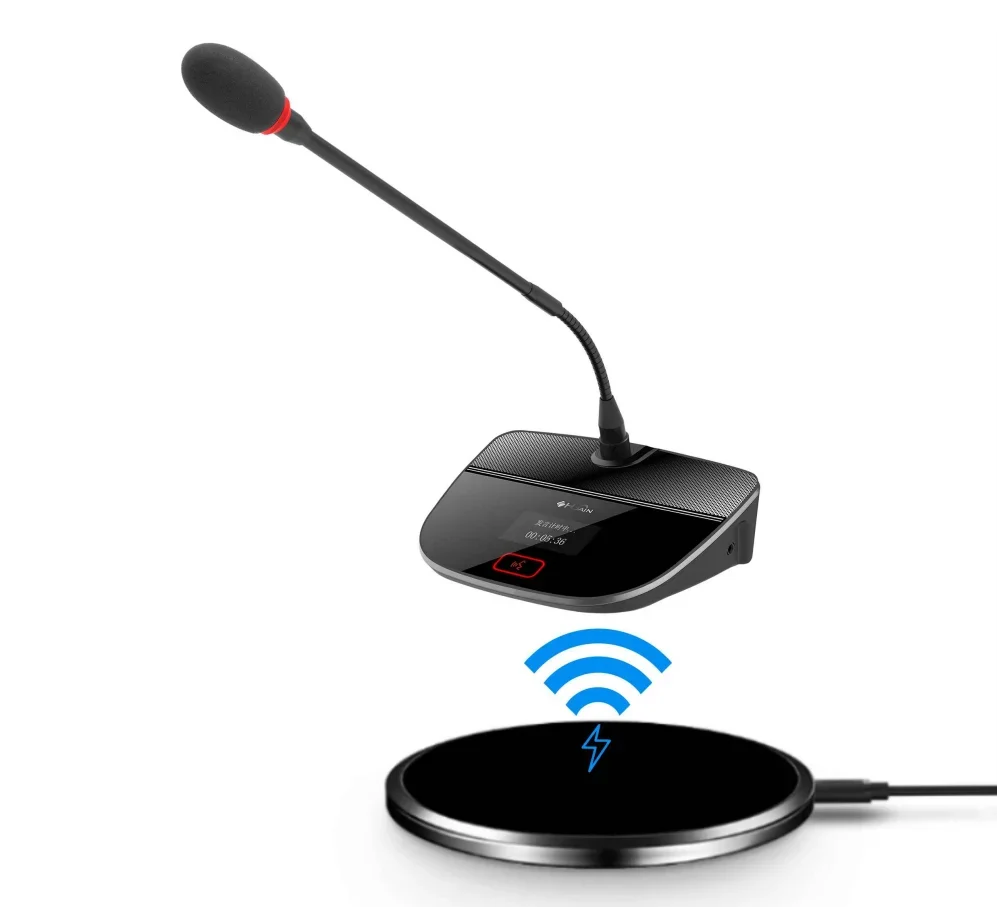 3.8 inch LCD display digital 2.4G  wireless Conference System microphone Host Serve Controller