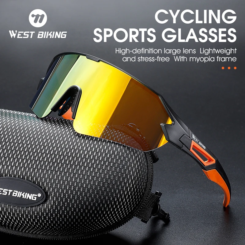 

WEST BIKING Cycling Sunglasses Racing Bicycle Sunglasses Men Women Road Bike MTB Eyewear 2024 Outdoor Sports Lenses With Case