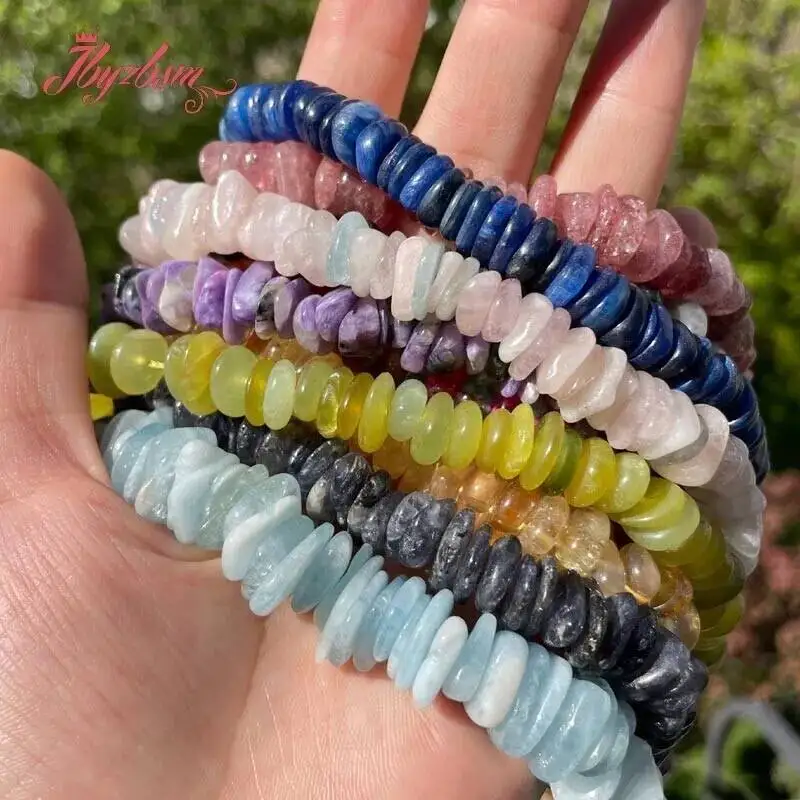 

Natural Freeform Moonstone Garnet Charoite,Tourmaline Stone Beads For Necklace Bracelet DIY Jewelry Making Strand 15" 2x6-3x12mm