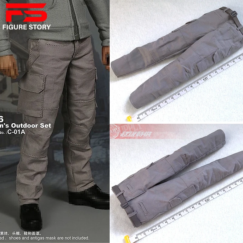 1/6 Scale male clothes fashion grey overalls  fit 12'' action figure body model