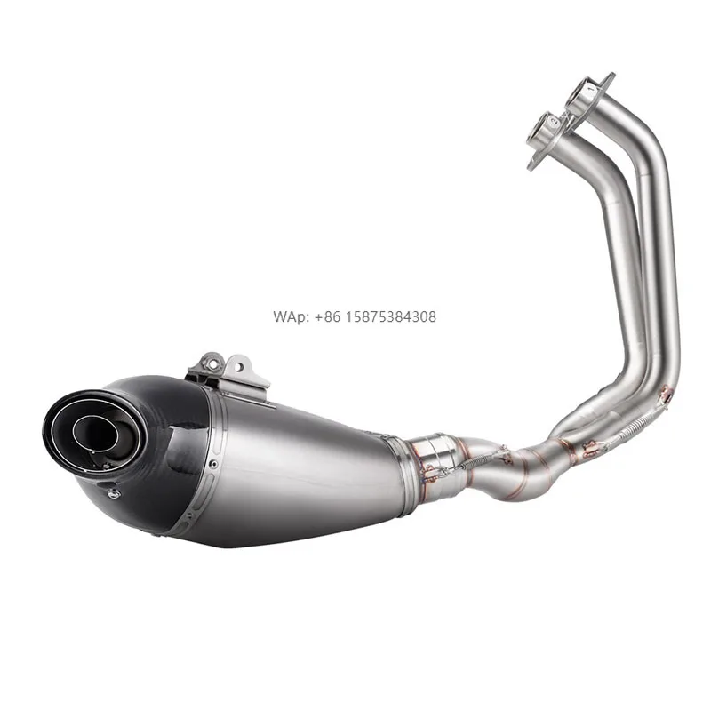 Z650 Motorcycle Full System Exhaust Modified Front Middle Link Pipe Muffler for Z650 Ninja600 2017-2022