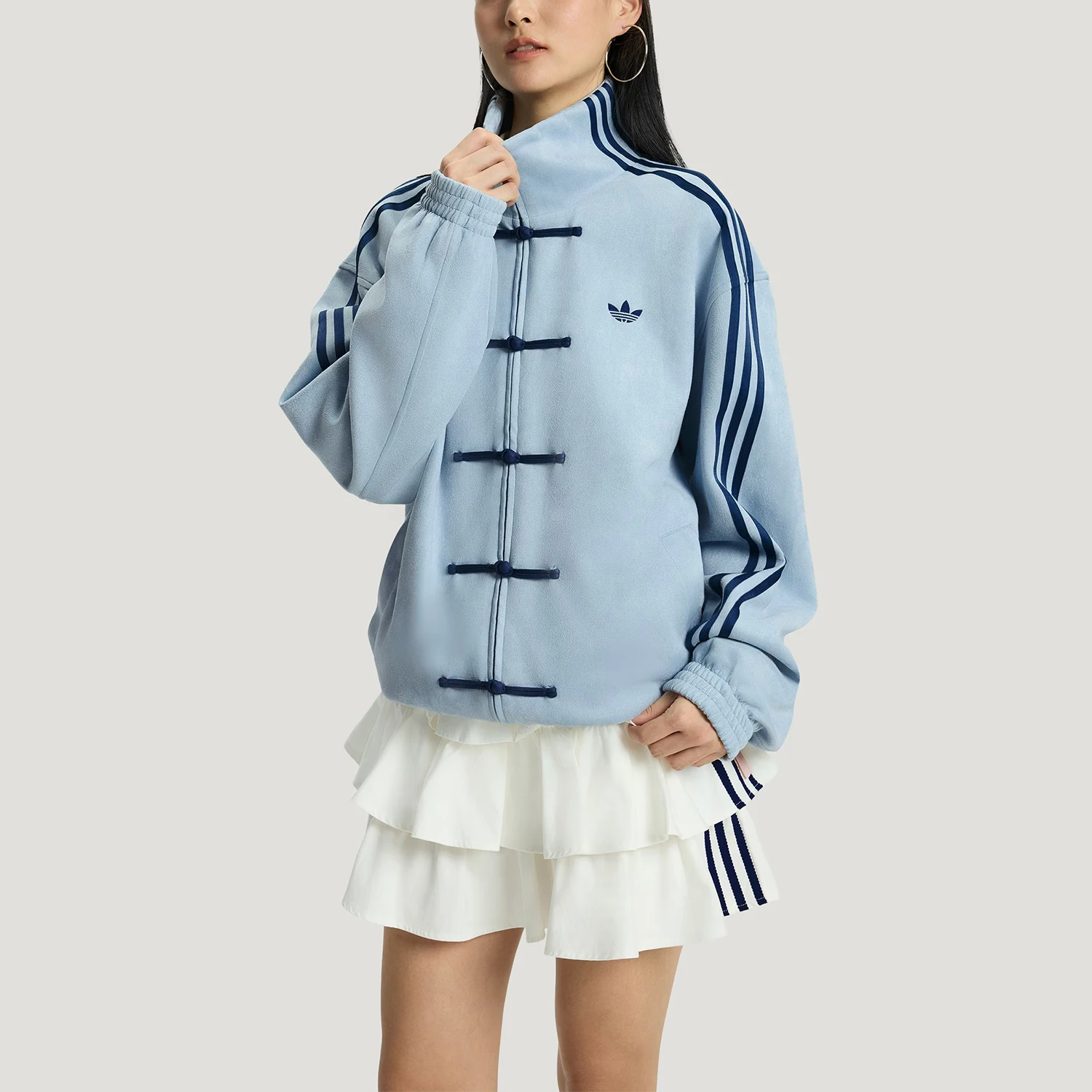 Adidas genuine clover men's and women's new Chinese style trendy soft jacket KT3846