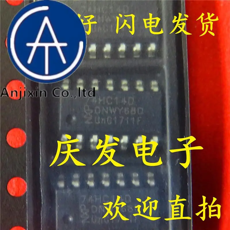 

10 шт. 100% оригинал, новый в наличии, шелкография SN74HC14DR 74HC14 74HC14D SOP14, узкий корпус 3,9 мм