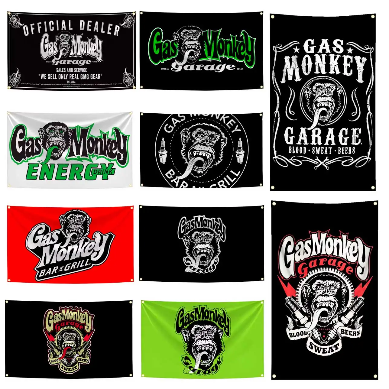 60x90cm/90x150cm G-Gas MonkeyS Garages Car Flag Tapestry Banner For Decorations Car Enthusiast Flag Garage Decor
