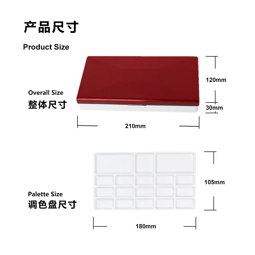 SeamiArt 1pc Solid Watercolor Palette Empty Half Pan Full Pan Storage Multifunctional Plastic Painting Box Watercolor Case