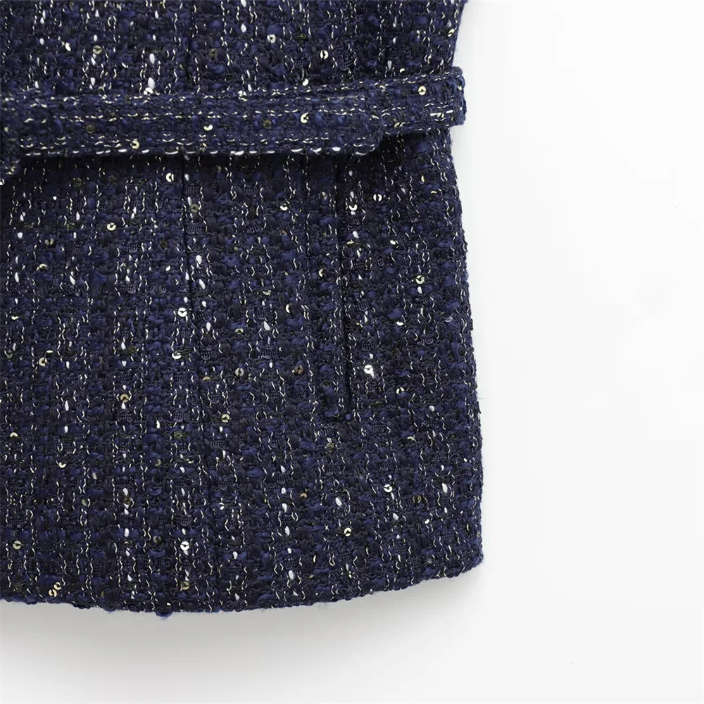 Cinto feminino textura regata casaco botão bolso decoração primavera novo casual feminino wear