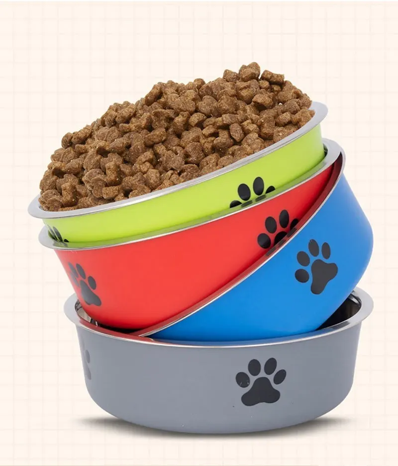 Hundenapf mit rutschfester Gummibasis und Trinknapf für kleine Katzen und Hunde, Edelstahl-Futternapf für Haustiere – Detail 3