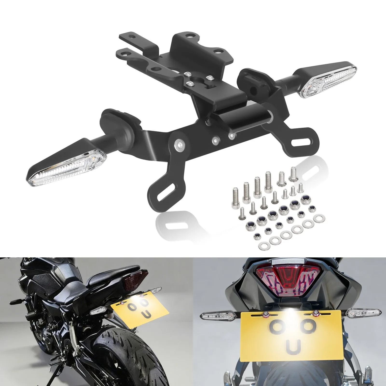MT07  Rear Tail Tidy Fender Eliminator LED Turn Signal For YAMAHA FZ07 2014-2020 YZF R7 2021-2025 MT-07 2014-2024