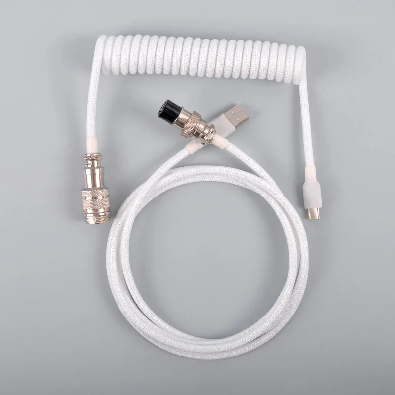 High Speed Data Transmission Type C USB Detachable Spiral Coil Cable for Aviator Desktop PC Reliable Connectivity