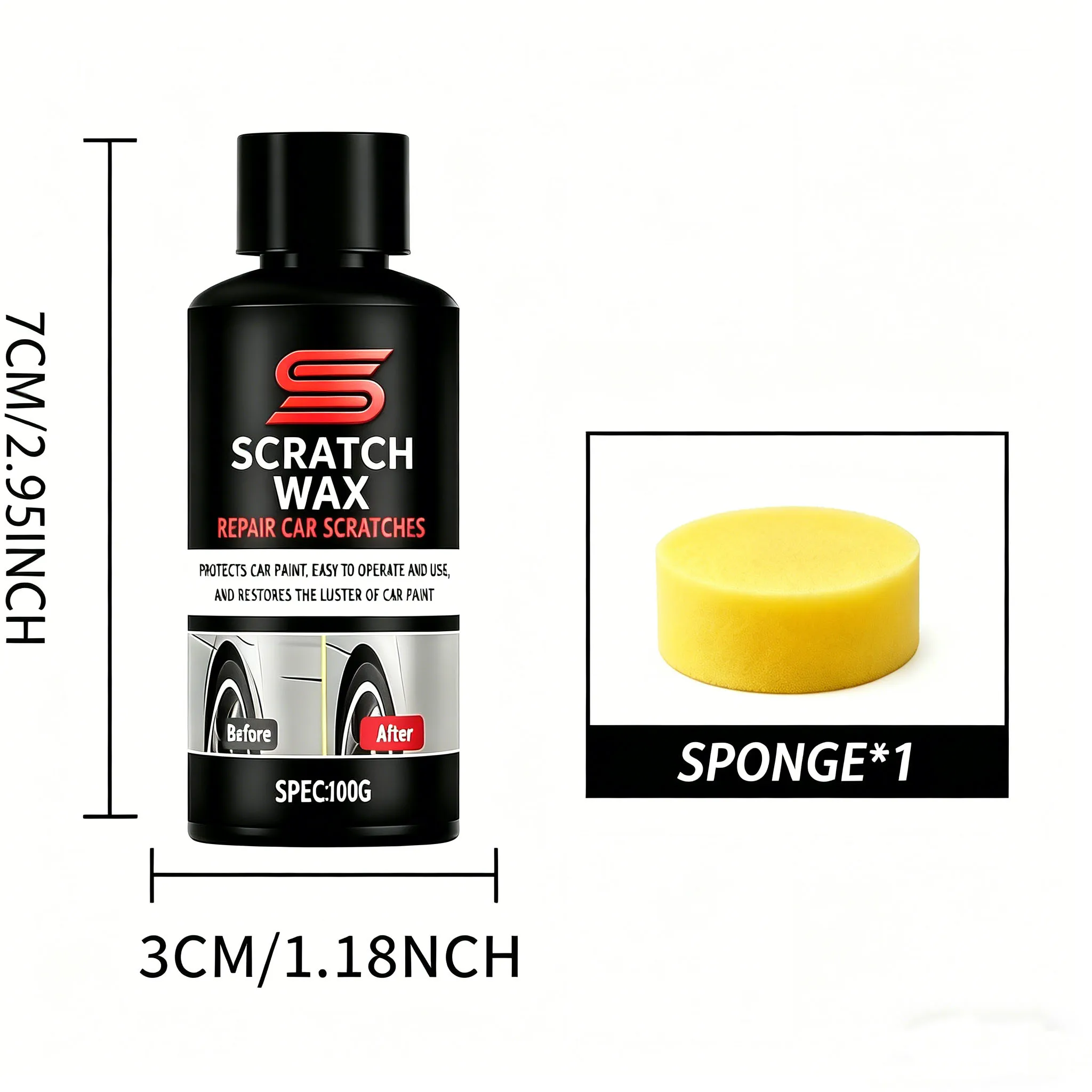 Car Scratch Repair Wax Repairs Scratches Protects Car Paint & Restores Luster