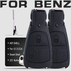 KEYECU 2 pulsanti/3 pulsanti Smart Remote Car Key Shell Case Fob per Mercedes-Benz E C S CLK
