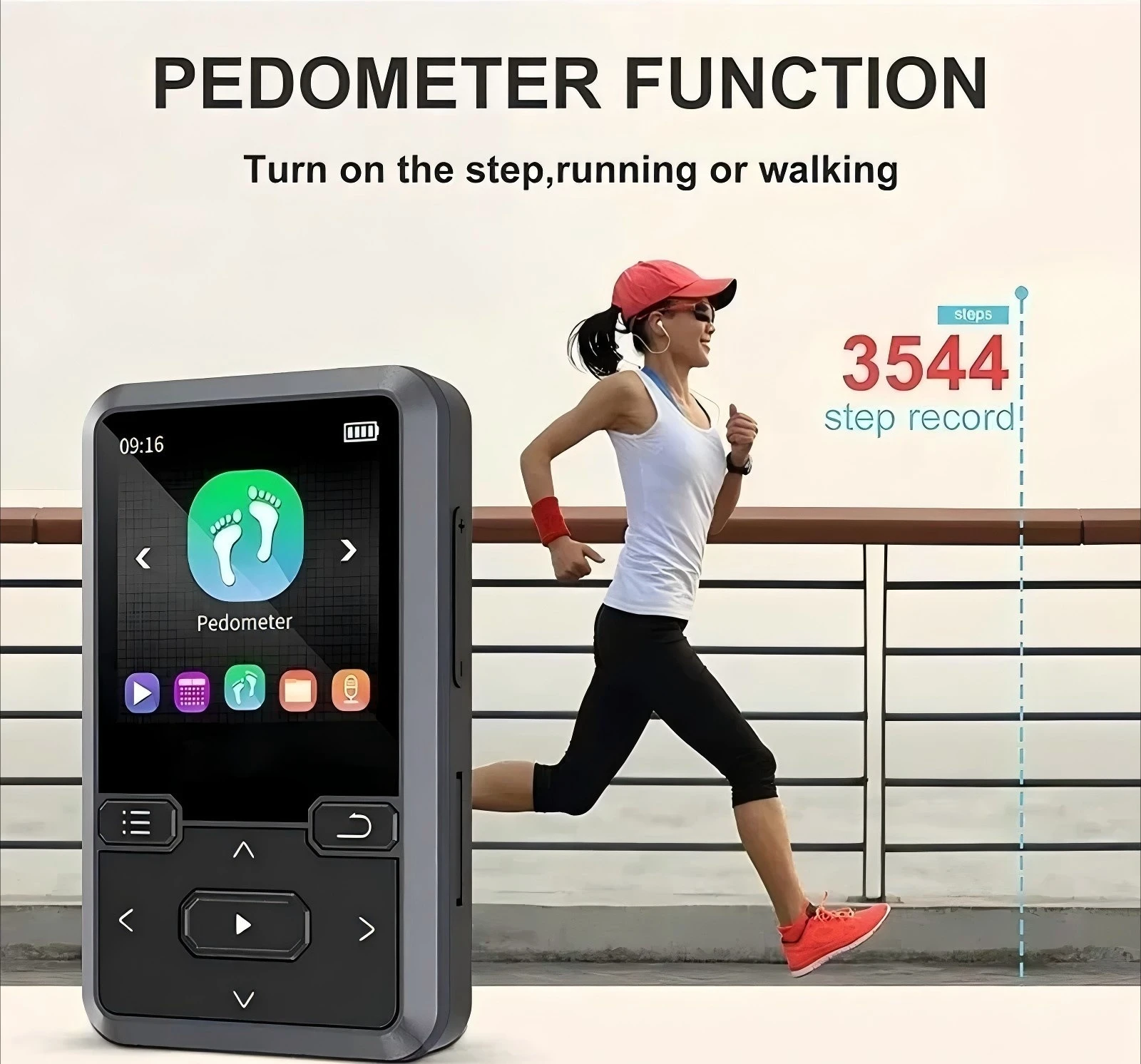 Portable sports back clip mp3 smart wireless bluetooth
