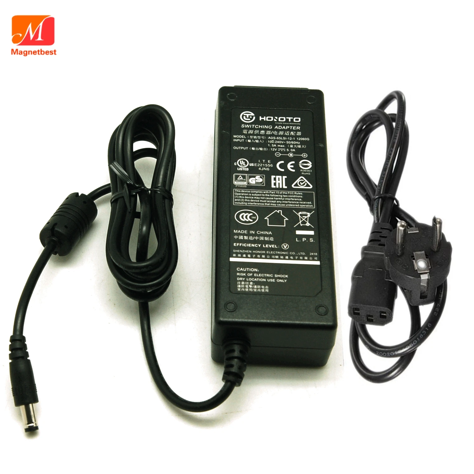 Genuine HOIOTO 12V 5A 60W ADS-65LSI-12-1 12060G AC DC Adapter For Hikvision Video Recorder Switching Power Supply Charger