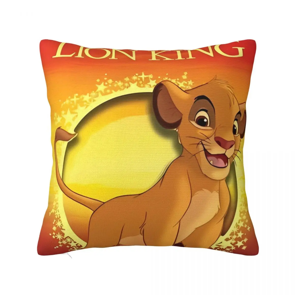 

Lion King Simba Cartoon Pillowcase Soft Polyester Cushion Cover Gift Poster Pillow Case Cover Home Zipper 45X45cm