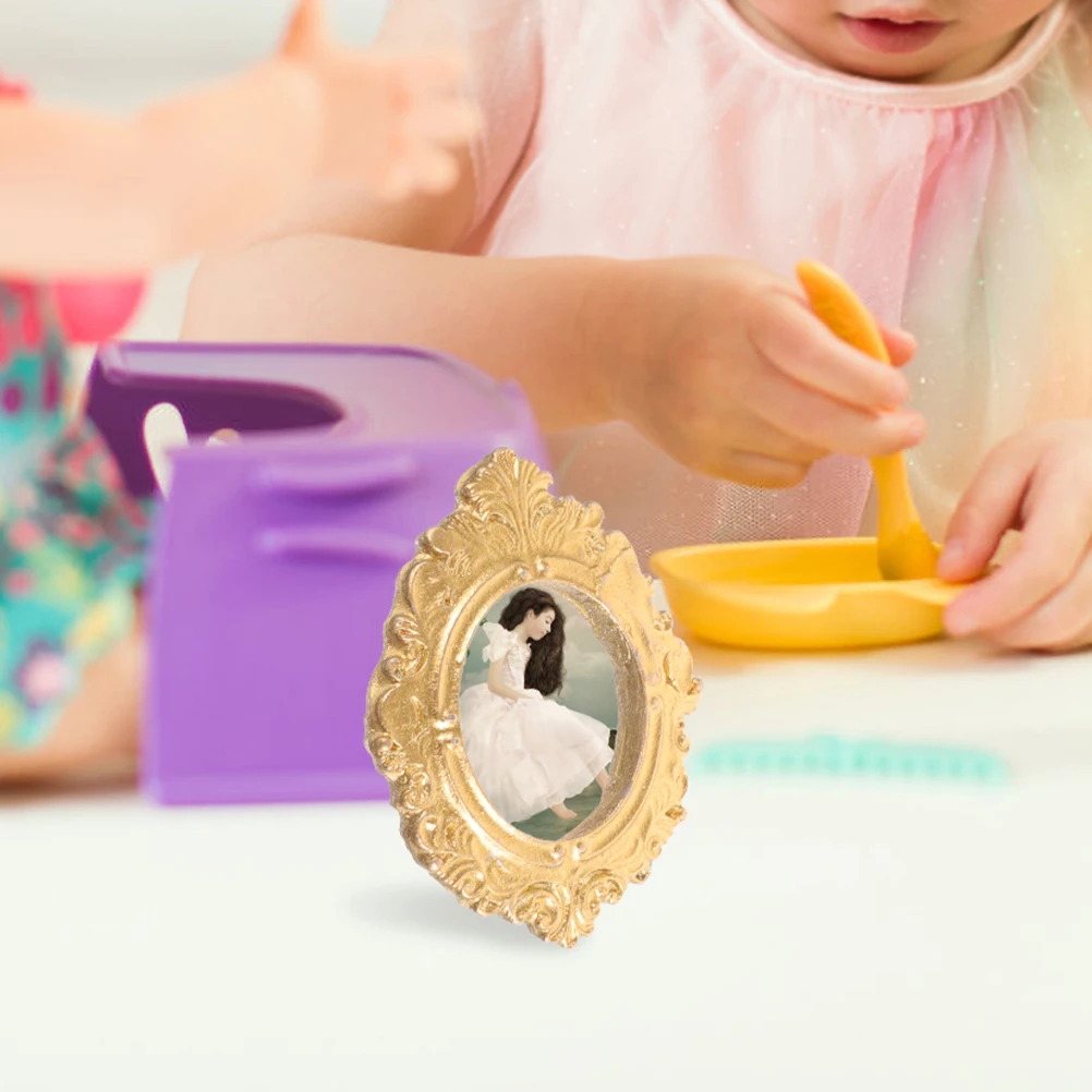 

30pcs Miniature Resin Frames Creamy Shell Photo Frame For Diy Dollhouse Decor Small Vintage Picture Frame Craft Kit Dollhouse