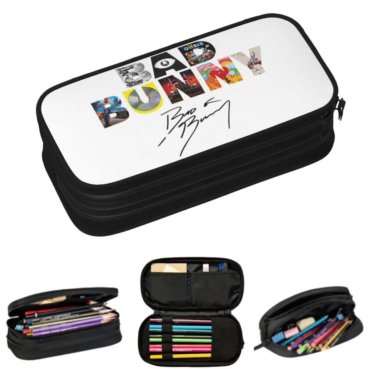 

DTMF Bad Bunny Tour Sapo Concho Toad Pencil Cases for Student School Pen Box Pencil Bag Large Capacity Pencil Pouch