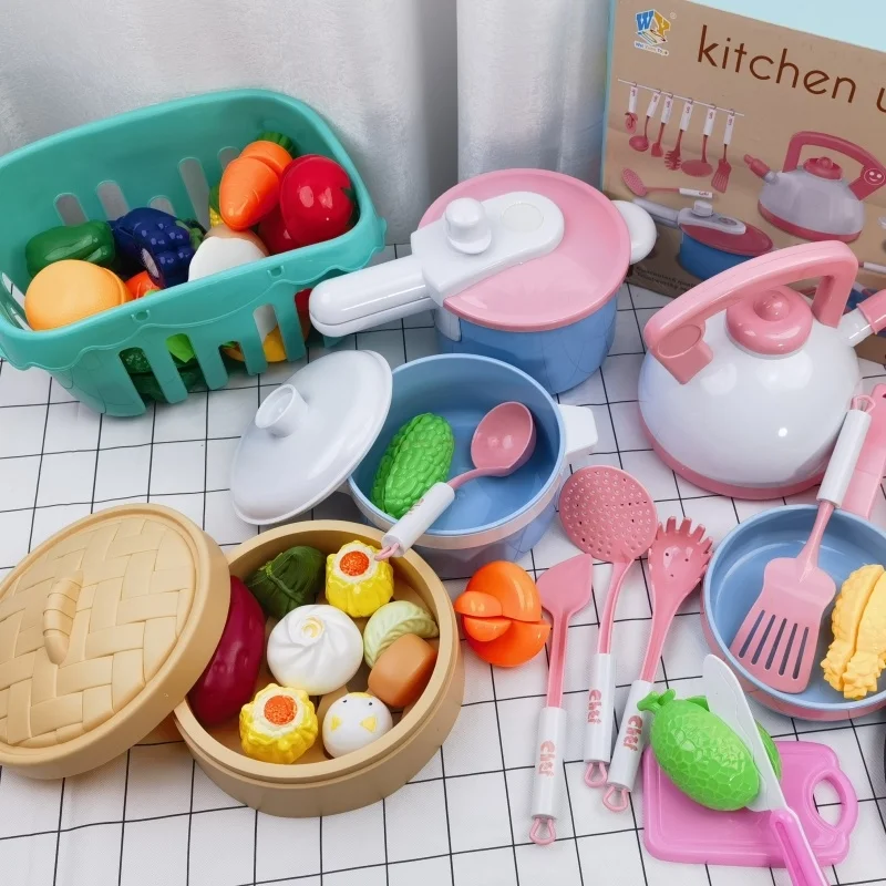 Simulazione per bambini Play House Kitchen Toy Baby Cooking Set di stoviglie cucina educativa finta Kid For Girl Toys Gifts