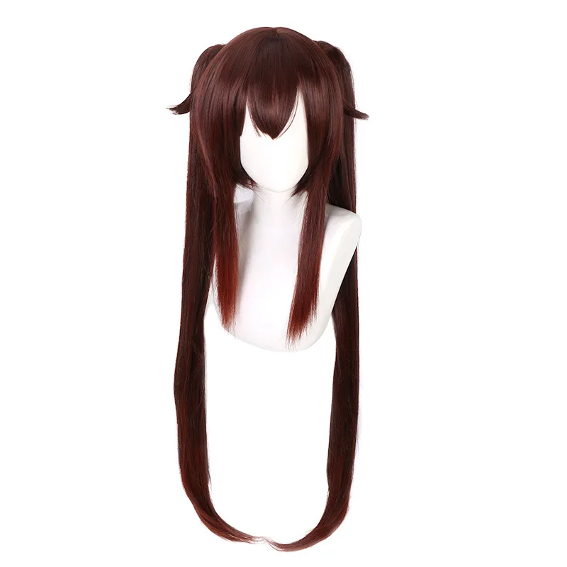 Genshin Impact Hu Tao Cosplay Wig, Brown-black Face-framing Style Cosplay Wig, Game And Anime Wig