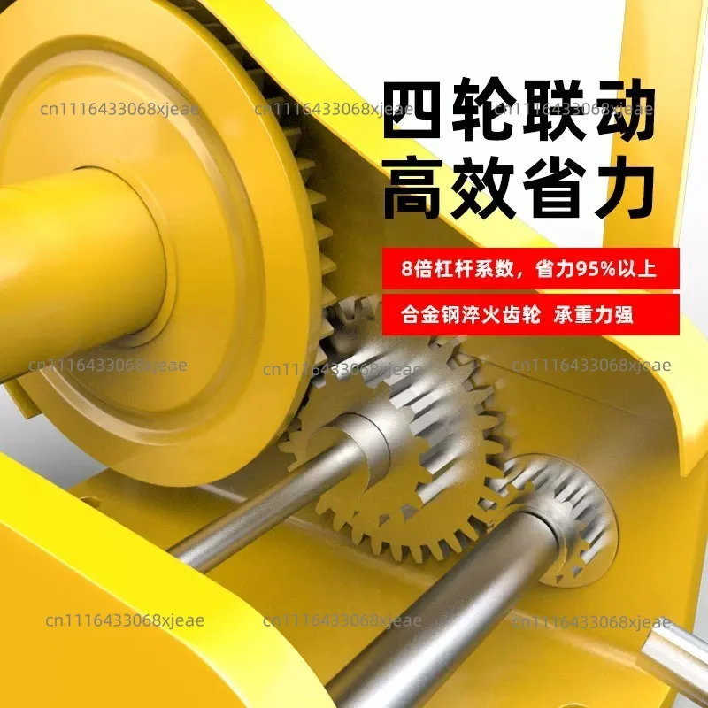 Manual winch, two-way self-locking hand crank hoist traction hoist small h lifting crane