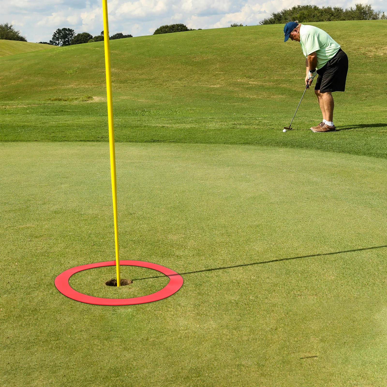 

Golf Putter Target Ring Putting Targets Practice Equipment Tool Training Aid Silica Gel Tools Chipping Child